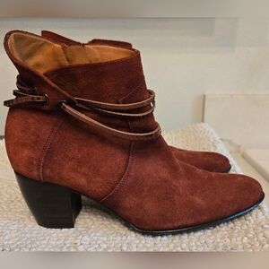 Sundance Bijou Luxe Lariat Suede Women's Ankle Boot Size 38